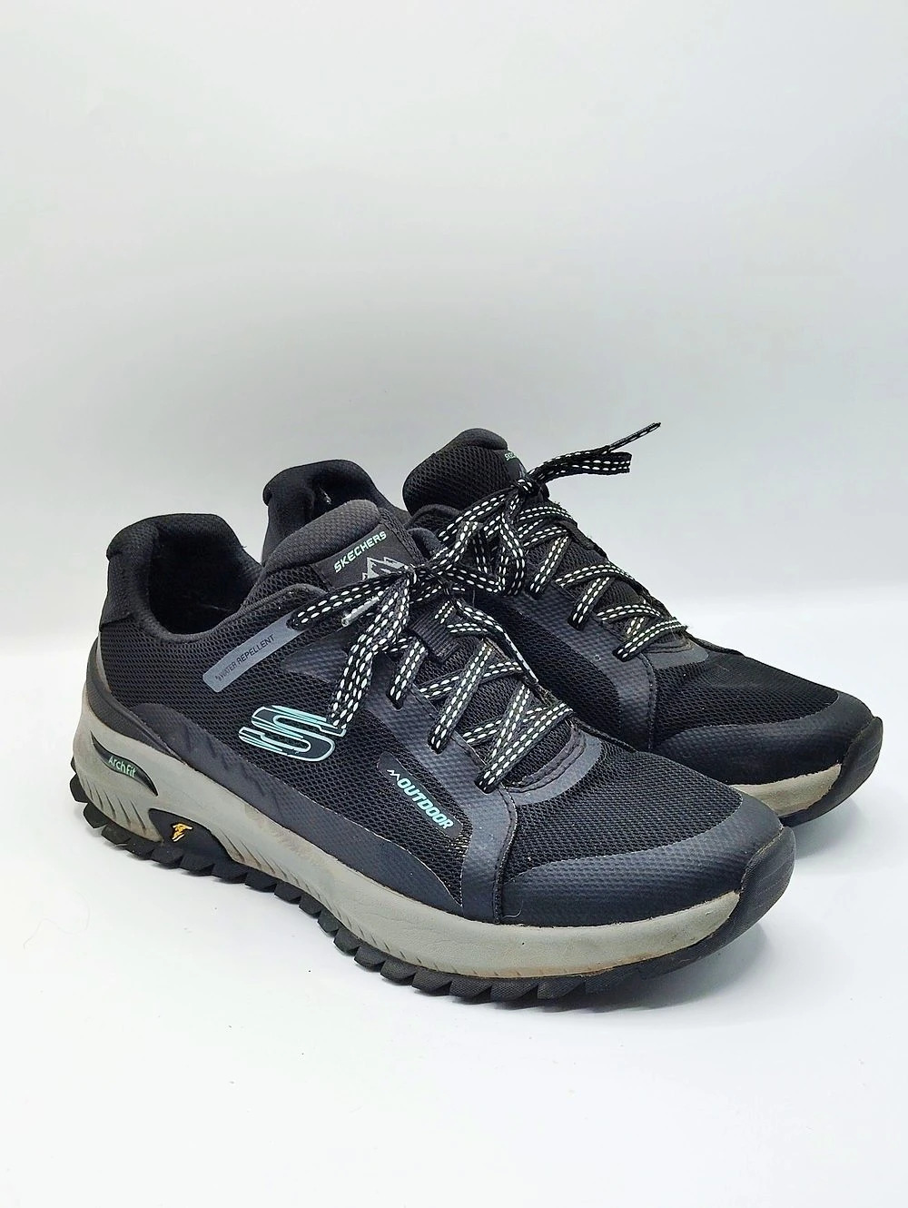 Skechers Go Run Trail Altitude Trail Athletic Shoes Black Gray US 7